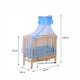 Babybett blau Holz 90x54x140cm...