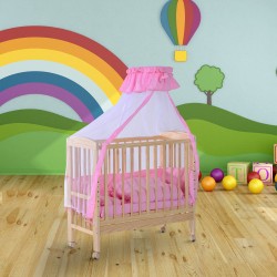 Babybett rosa Holz 90x54x140cm...