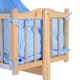 Lit bébé en bois bleu 94x50x140cm...