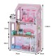 Dollhouse pink wood 70x30x110cm...