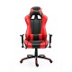 Cadeira de escritório elevable e rotativo - vermelho e negr.