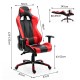 Office chair elevable and rotating - red and negr.