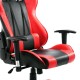 Cadeira de escritório elevable e rotativo - vermelho e negr.