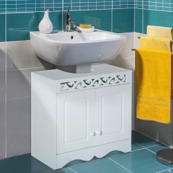 Sous garde-robe de salle de bain pour lavabo avec 2 portes et est.