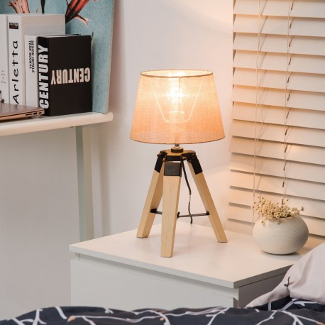 Modern and original table lamp with tripod base.