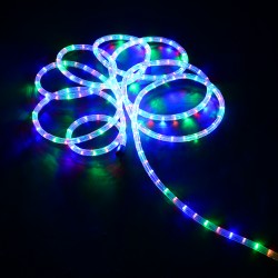 Homcom catena led luci impermeabile filo decorazione per natale luce multicolor 10m
