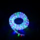 Homcom catena led luci impermeabile filo decorazione per natale luce multicolor 20m