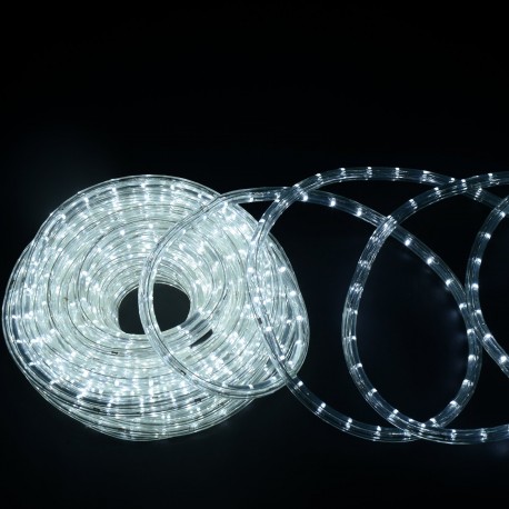 HomCom Cadena Luces LED de Alambre Impermeable Decoración para Navidad Blanco Frio 20M