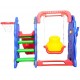 Swing con scivolo e canestro da basket per bambini - plastica - 167x164x120cm