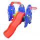 Swing con scivolo e canestro da basket per bambini - plastica - 167x164x120cm