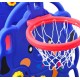 Balançoire avec glissière et panier de basket pour enfants - plastique - 167x164x120cm