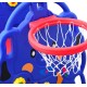 Swing con scivolo e canestro da basket per bambini - plastica - 167x164x120cm