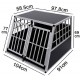 Pawhut hermétique cage de transport pour chiens - aluminium et contreplaqué - 104x91x69cm