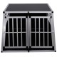 Pawhut hermétique cage de transport pour chiens - aluminium et contreplaqué - 104x91x69cm