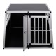 Pawhut hermétique cage de transport pour chiens - aluminium et contreplaqué - 104x91x69cm