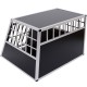 Pawhut hermétique cage de transport pour chiens - aluminium et contreplaqué - 104x91x69cm