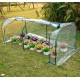 Outsunny serra trasparente per giardino o terrazza - acciaio, plastica e polietilene - 200x100x80 cm
