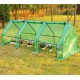 Homcom small greenhouse with windows - green color - steel tubes and pe 140 g/m2 - 270x90x90cm