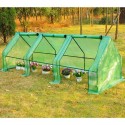 Homcom Invernadero Pequeño con Ventanas - Color Verde - Tubos de Acero y PE 140 g/m2 - 270x90x90cm