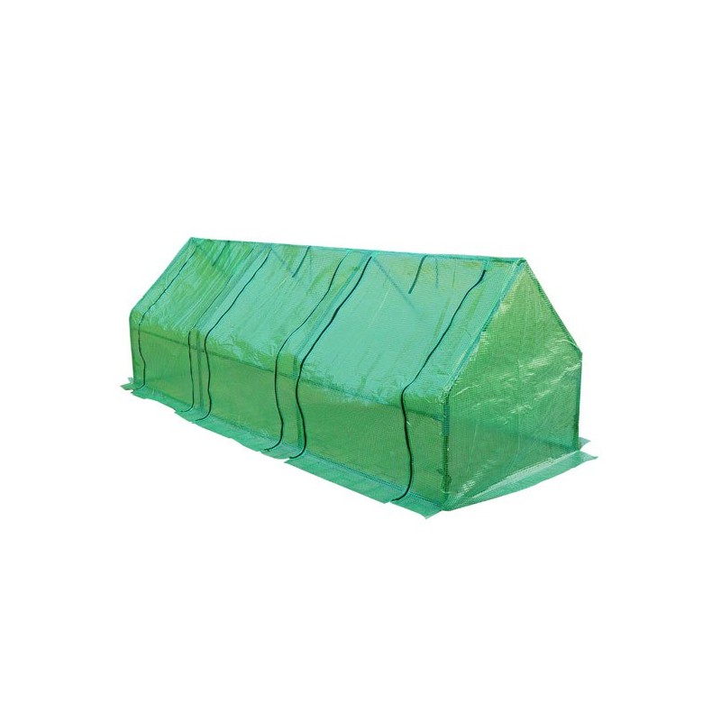 Tubos de Acero y PE 140 g/m2-270x90x90cm Homcom Invernadero Pequeño con Ventanas Color Verde 