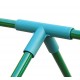 Homcom petite serre avec fenêtres - couleur verte - tubes en acier et pe 140 g/m2 - 270x90x90cm