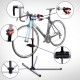 Soporte tipo Caballete para Reparación de Bicicletas - Color Negro y Plata - Acero - 100x56x190cm