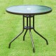 Outsunny furniture set for garden terrace or patio with 4 chairs 1 table and 1 parasol - textilene, aluminum and polyester