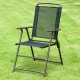 Outsunny furniture set for garden terrace or patio with 4 chairs 1 table and 1 parasol - textilene, aluminum and polyester