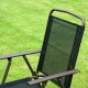 Outsunny Möbelset für Gartenterrasse oder Terrasse mit 4 Stühlen 1 Tisch und 1 Sonnenschirm - Textil, Aluminium und Polyester