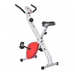 8-stufiges statisches Fahrrad mit digitalem Display für Fitness und Spinnen - maximale Belastung 110kg - 41x66x104cm