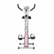 8-stufiges statisches Fahrrad mit digitalem Display für Fitness und Spinnen - maximale Belastung 110kg - 41x66x104cm