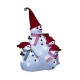 Homcom Snowman family light led Christmas decoration 25x20x34cm with scarf hat