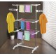 Clothesline 6 wheels 3 levels shelf steel tube.