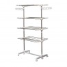 HomCom Tendedero de Ropa tipo Colgador Móvil Blanco y Acero Inoxidable (80-142)x55x178 cm