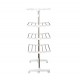 Homcom linha de roupa tipo cabides de aço branco e inoxidável (80-142)x55x178 cm