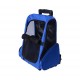 Transportin Carrito Perro 2 en 1 Mochila Carrito 36x30x49 cm Mascotas AZUL