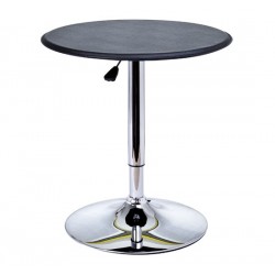 Height adjustable bar table hydraulic pub vinyl black height Ø63 diameter