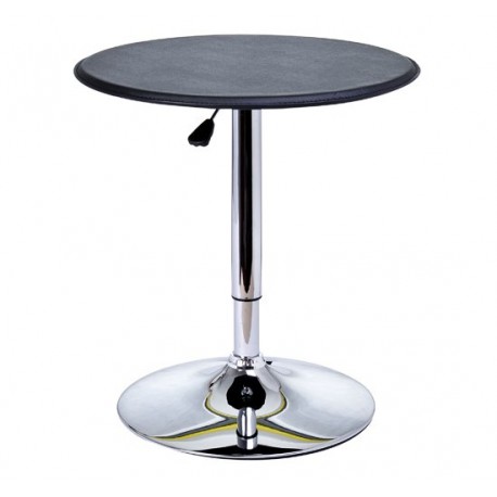 Height adjustable bar table hydraulic pub vinyl black height Ø63 diameter