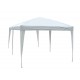 Extérieur carpa gazebo pour terrasse ou jardin - couleur blanche - tissu polyester et tubes en acier - 6x3m - 18m2