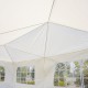 Outsunny Zelt mit Seitenplatten weiß Stahl Polyester 3x6m
