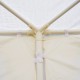 Outsunny Zelt mit Seitenplatten weiß Stahl Polyester 3x6m