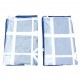 Pareti laterali outsunny per padiglione blu oxford 3x2m