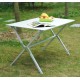 Folding table campsite - laminated aluminium - 116x70x69cm