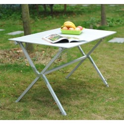 Table pliante camping - aluminium laminé - 116x70x69cm