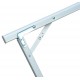 Folding table campsite - laminated aluminium - 116x70x69cm