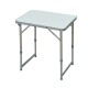 Outsunny pieghevole e tavolo da campeggio aglio da 47.5 a 64 cm - colore bianco - alluminio e mdf - 60x45x64cm