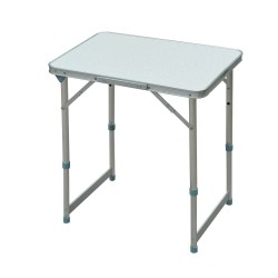 Outsunny Falten und Knoblauch Campingtisch von 47,5 bis 64 cm - weiße Farbe - Aluminium und mdf - 60x45x64cm