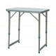 Outsunny folding and garlic camping table from 47.5 to 64 cm - white color - aluminum and mdf - 60x45x64cm