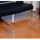 Tischseite Tisch Plexiglas Tisch Acryl Couchtisch 98x43x39 cm