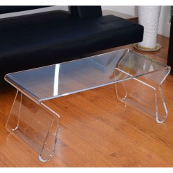 Table side table plexiglass table acrylic coffee table 98x43x39 cm
